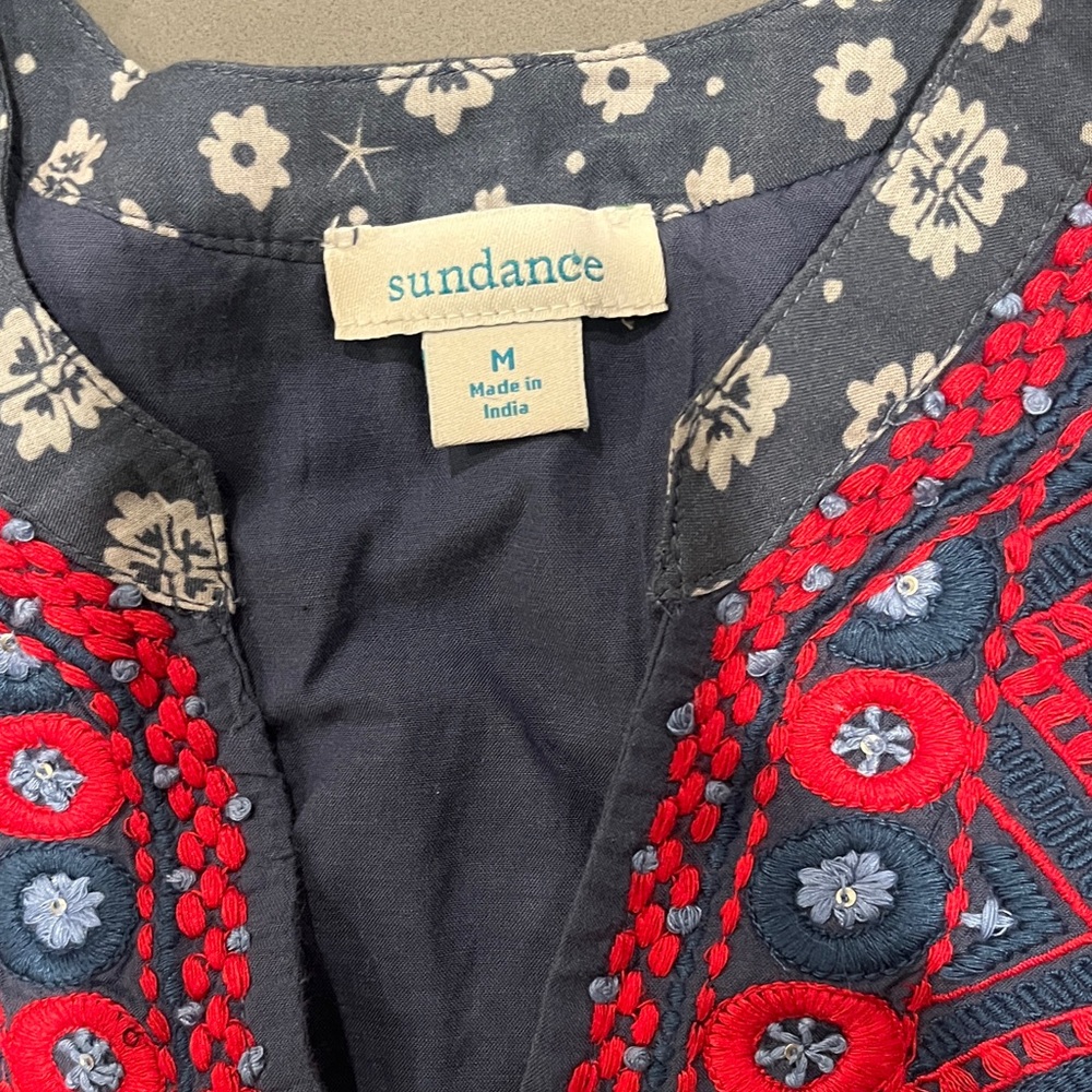 Sundance Blue and Red Floral Dress - Picture 2 of 16